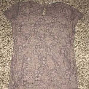 See through lace top. Light brown. Never worn.